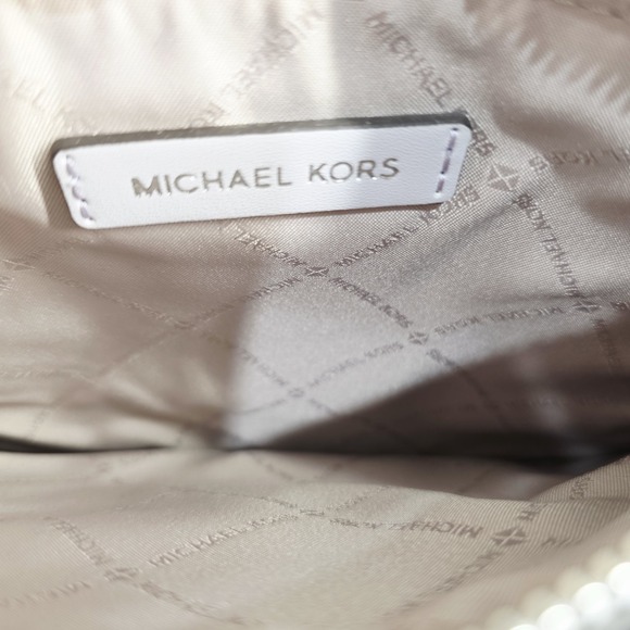 MICHAEL KORS MAPLE STUD OPTIC LAVANDER LEATHER MEDIUM SATCHEL BAG - Picture 10 of 10